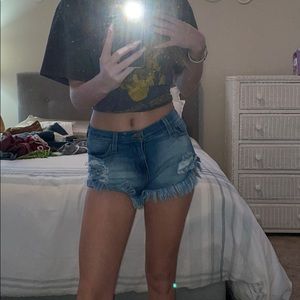 Vibrant jean shorts